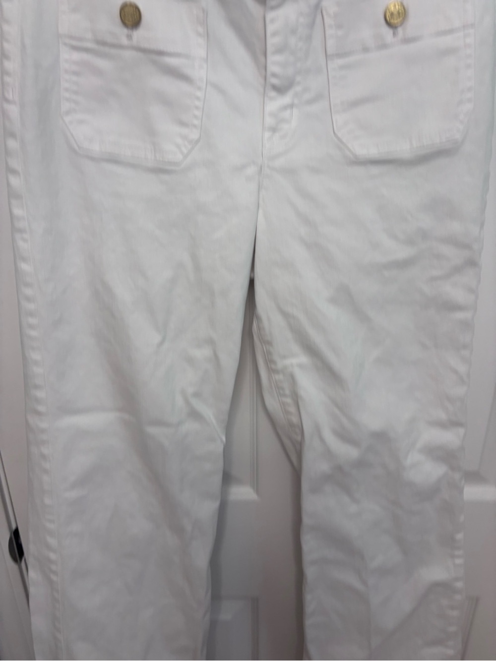 J. Crew Full length Slim White Wide Leg Jeans in white - Picture 4 of 15